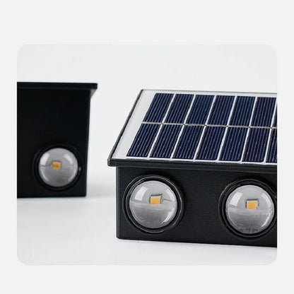 Outdoor Waterproof Wall Light Decorative Wall Lamp LED Solar Wall Lamp Up and Down Illuminate Home Garden Yard Decotration G6
