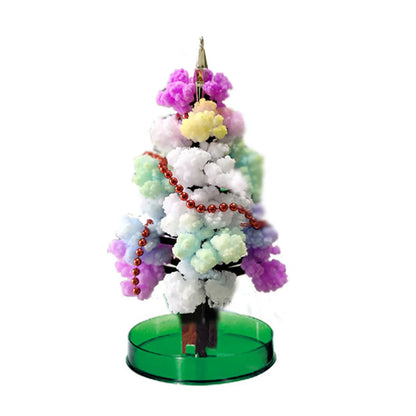 Magic Growing Christmas Tree Crystal Paper Christmas Decoration New Year Science Toy Artificial Home Decor Ornaments Wholes