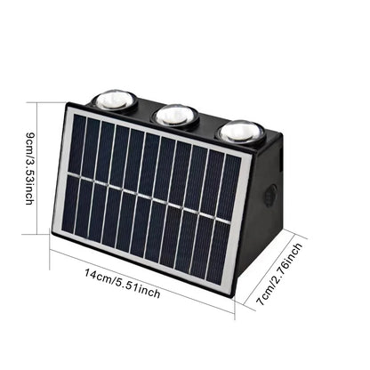 Outdoor Waterproof Wall Light Decorative Wall Lamp LED Solar Wall Lamp Up and Down Illuminate Home Garden Yard Decotration G6