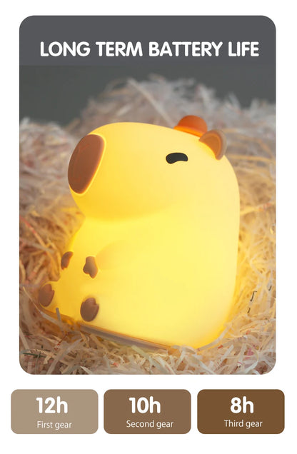 Cute Silicone Capybara Night Light Children&