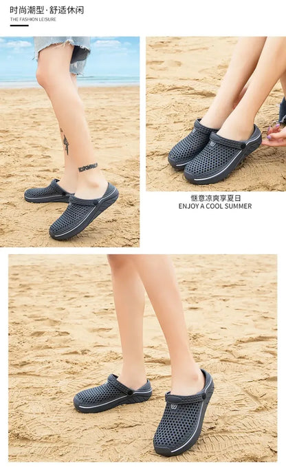 Couple’s EVA Clog Slippers Men Flat Sandals Man Women Summer Slippers Garden Shoes Outdoor Beach Clogs Home Slide Slip-on Shoes