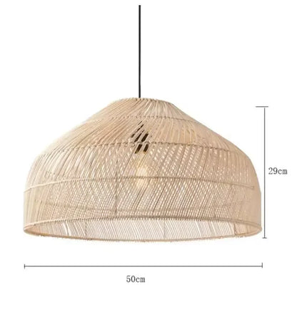 Rattan Pendant Lights Retro Hand-woven Hanging Basket chinese lantern for Dining Room Lights Bedroom Loft kitchen island lights