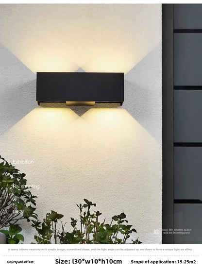 Aluminum LED Wall Lamp Outdoor Waterproof IP65 Interior Wall Light 12W24W Porch Garden Lights Living Room Street Stairs Lighting