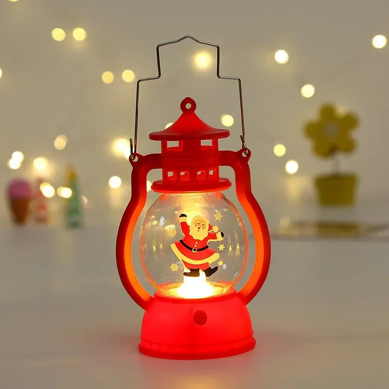 Christmas Decorations LED Lantern Lights Santa Claus Merry Christmas Home Decorations Santa Claus New Year Gifts Night Light