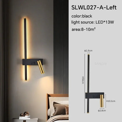 Modern Adjustable LED Wall Sconce For Bedroom Bedside Living Sofa Background Wall Lamp Luster  Lighting Fixture Home Decoratioan