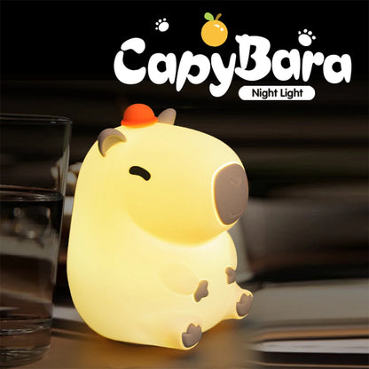 Cute Silicone Capybara Night Light Children&