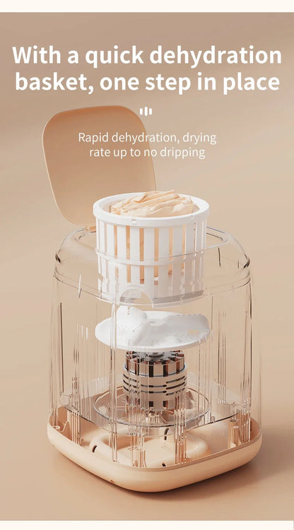 9L Portable Washing Machine Large Capacity Clothes Spin Dryer Bucket Travel Underwear Socks Ultrasonic Mini Washer