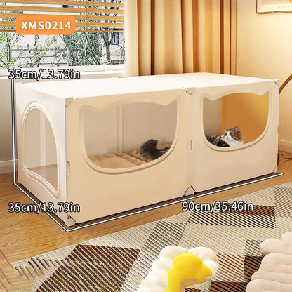 Cat Nest for All Seasons, Semi-Enclosed, Safe, Large Cat Nest Room, Cool and Cool in Summer