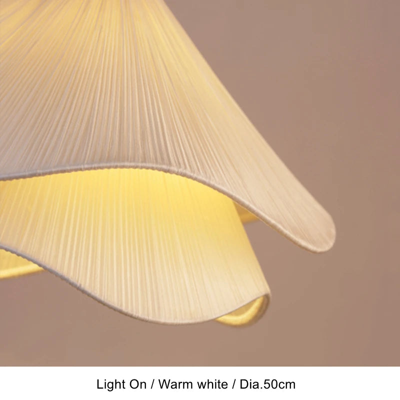 Art Decor Flower Pendant Light Fabric Lamps 80cm 60cm for Living Room Kids Room Dining Room Hanging Light Indoor Lighting