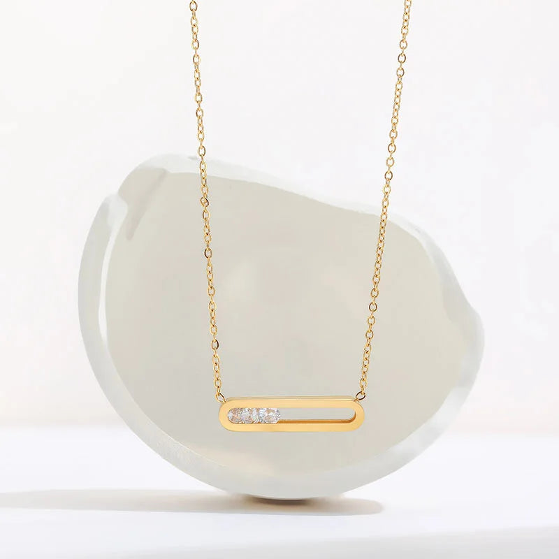 Minimalist Cute Tiny Heart Stars Stacked Choker Necklace Stainless Steel Gold Plated Chain Ladies Women Fashion Delicate Gift