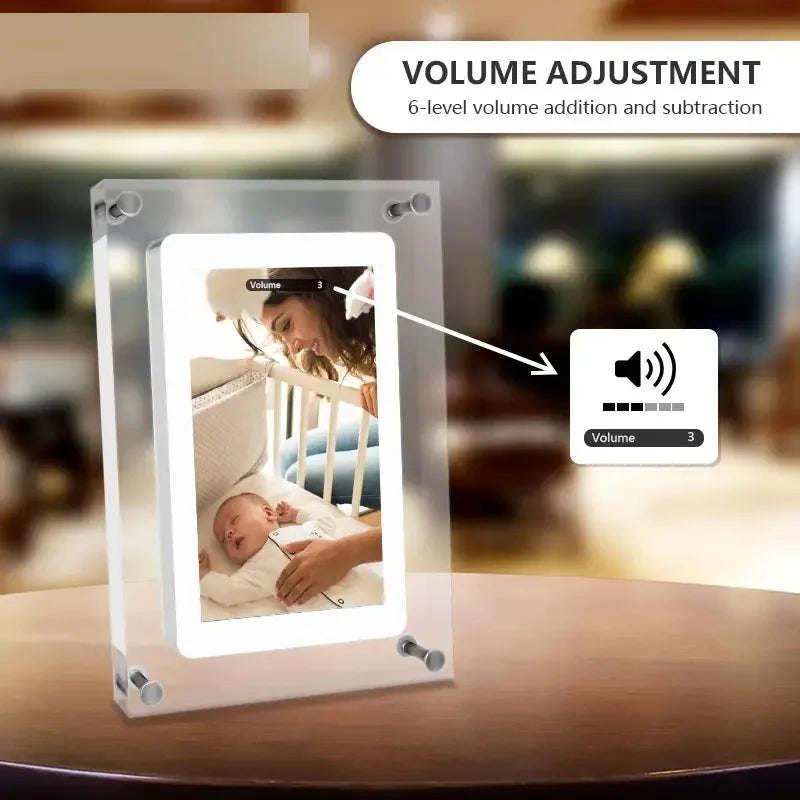 Digital Photo Frame – IPS Display with Speaker &amp; Storage