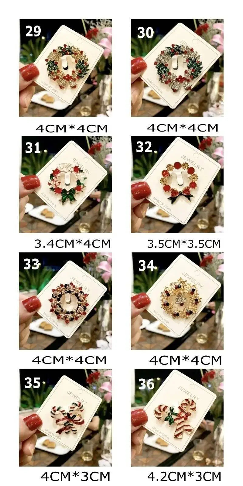 2025 Christmas Gifts Luxury Crystal Brooch Of Santa Series Design Oil Dripping Alloy Badge Accessories