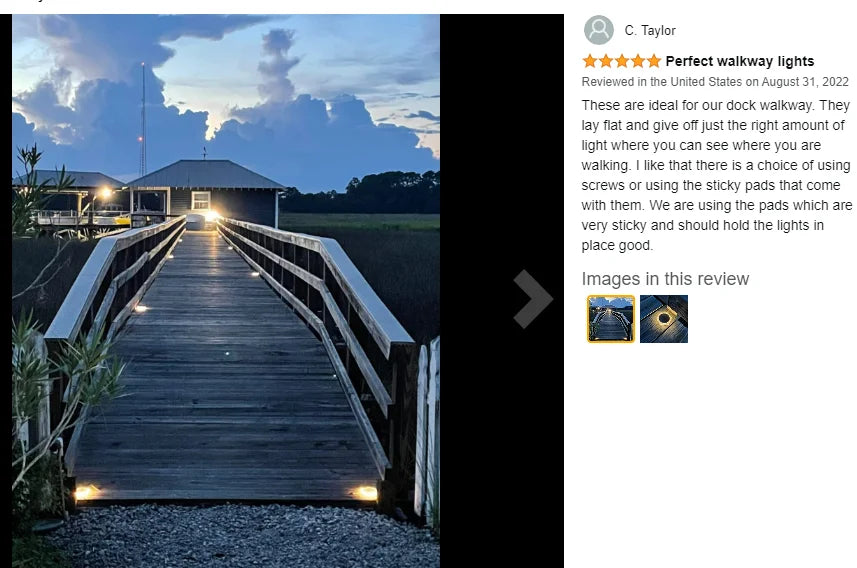 4 Pack Solar Ground Step Lights Waterproof IP68  Auto On/OFF Led Solar Light for Railing Stairs Yard Patio Pathway Driveway Lamp