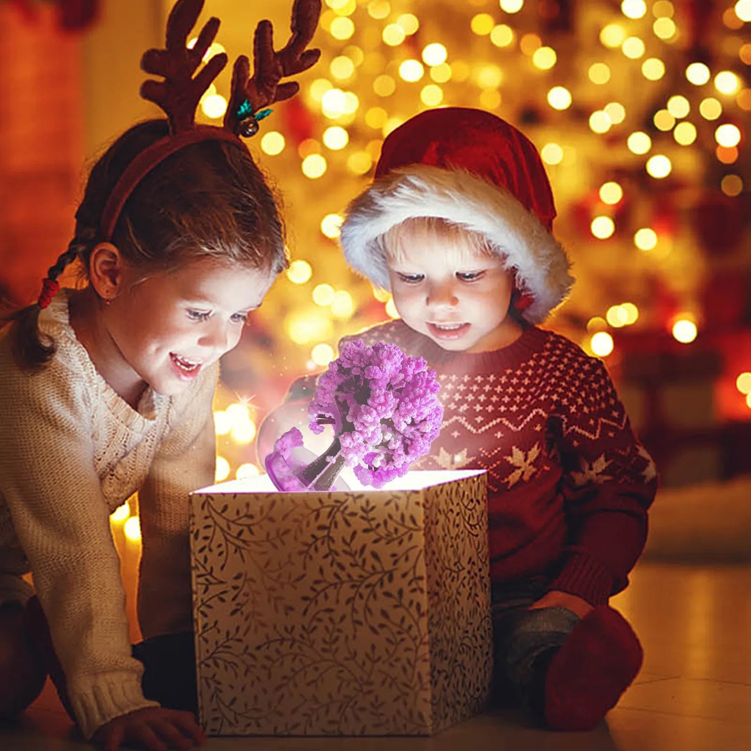 Magic Growing Christmas Tree Crystal Paper Christmas Decoration New Year Science Toy Artificial Home Decor Ornaments Wholes