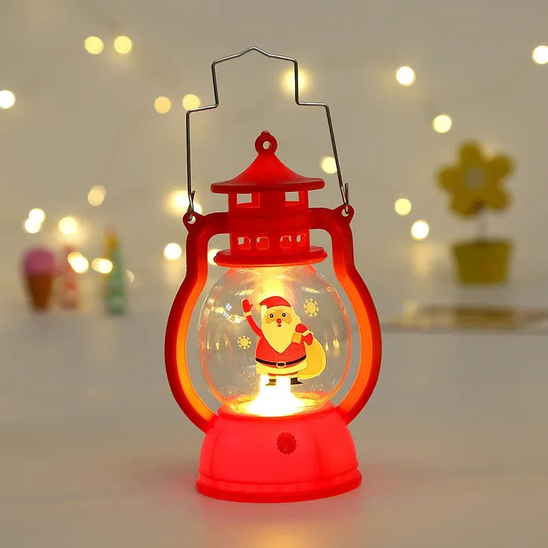 Christmas Decorations LED Lantern Lights Santa Claus Merry Christmas Home Decorations Santa Claus New Year Gifts Night Light