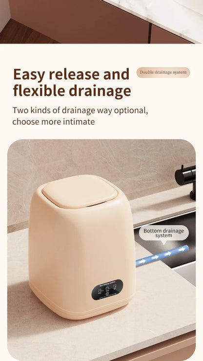 9L Portable Washing Machine Large Capacity Clothes Spin Dryer Bucket Travel Underwear Socks Ultrasonic Mini Washer