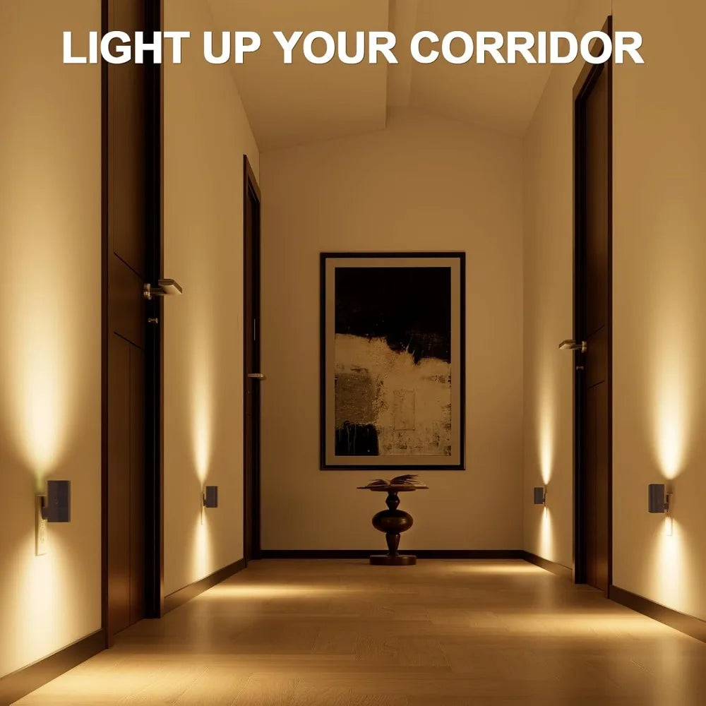 1/2/4Pack Night Lights Plug Into Wall Dimmable LED Nightlight with Light Sensor Adjustable Brightness for Hallway Bedroom