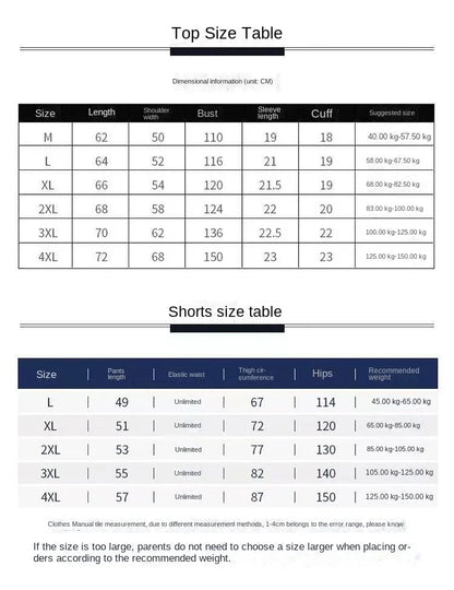 Summer Large Size 300 Catties Lapel Short-sleeved Polo Shirt and Shorts Two-piece Set Men&