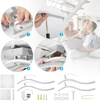 Modern Led Ceiling Lights 32W Dimmable Ceiling Lamp AC 85-265V Nordic Creative Ceiling Chandelier Indoor Lighting