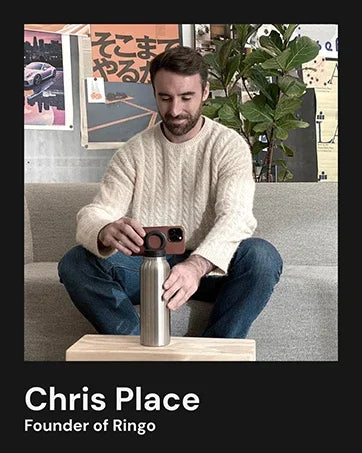 2024 720ml Unique Magnet Water Bottle 304 Stainless Steel Insulated Magsafe Water Bottle with Magnetic Cell Phone Holder