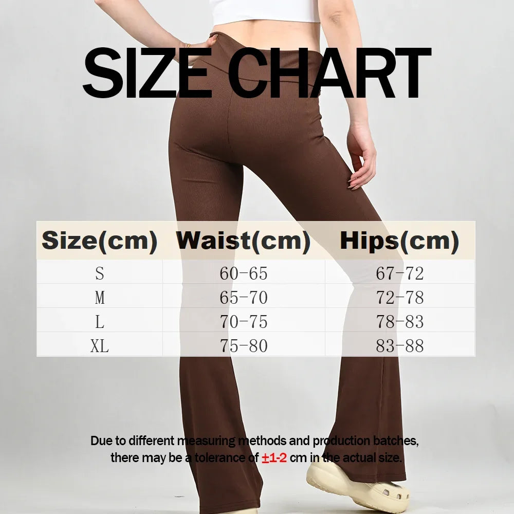New Women Flared Pants Office Lady Casual Slim Fit Bell Bottoms Trousers Female Skinny Wide Leg Pant Fashion Leggings Plus Size