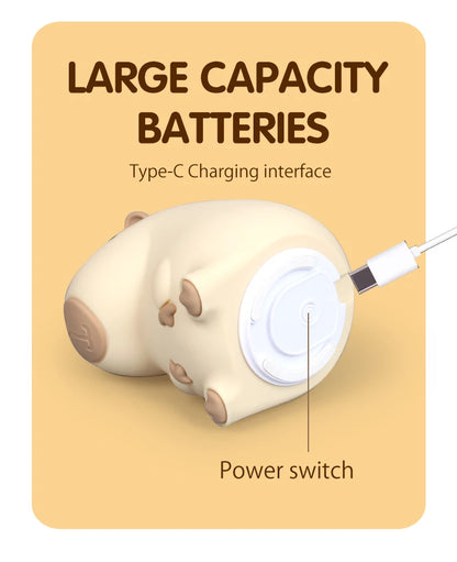 Cute Silicone Capybara Night Light Children&