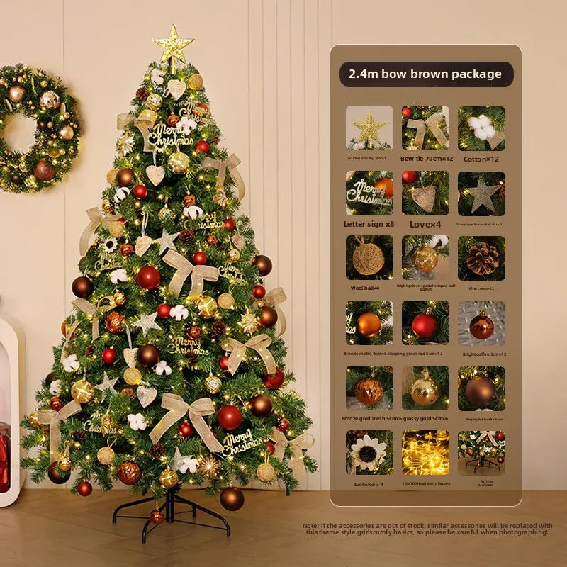 Christmas tree household large high-end Christmas decoration 2026 new living room DIY ornament scene layout