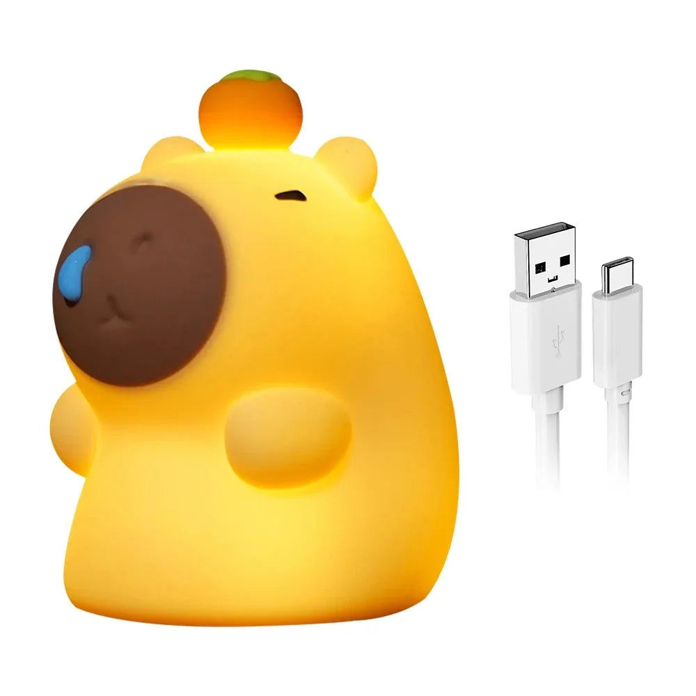 Cute Silicone Capybara Night Light Children&