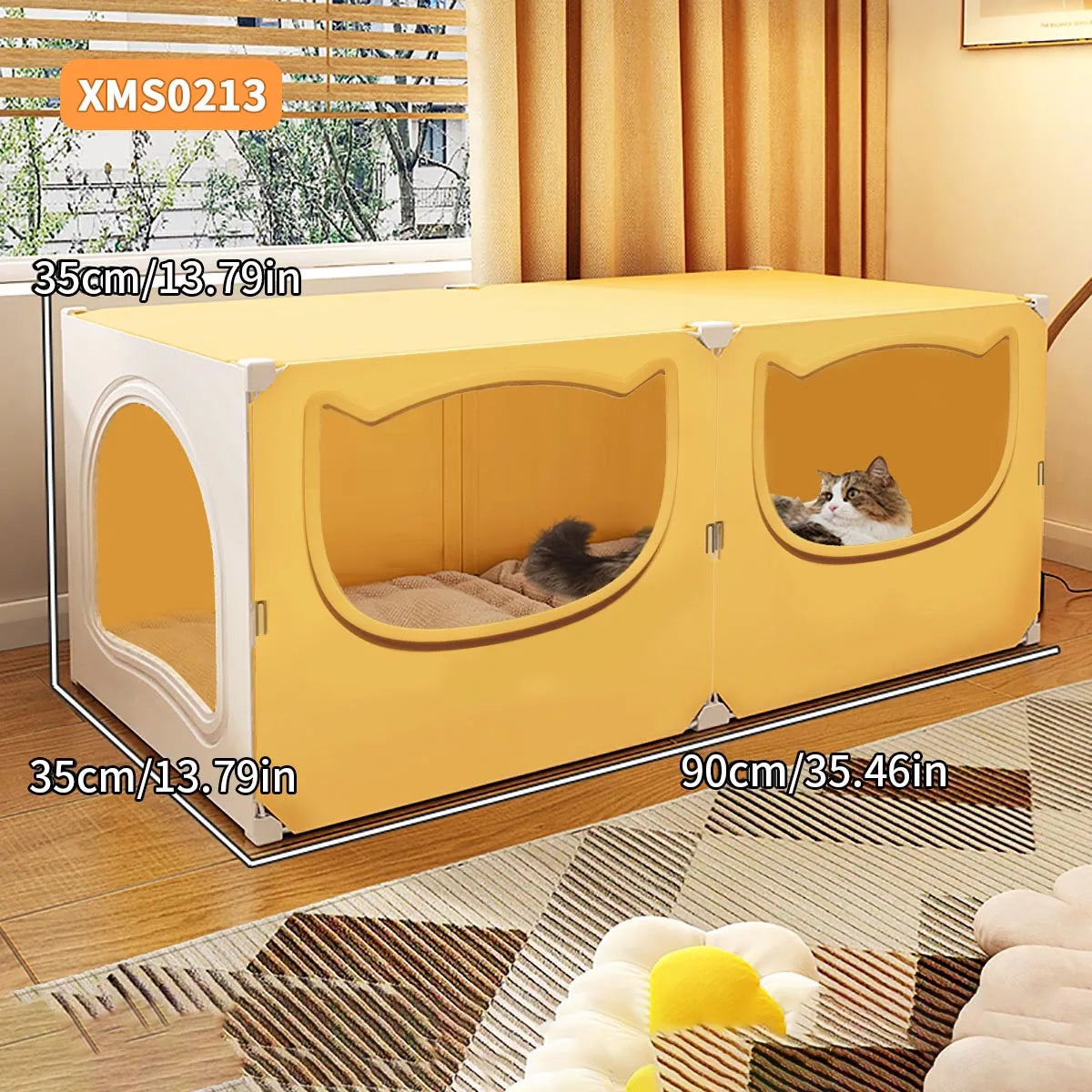 Cat Nest for All Seasons, Semi-Enclosed, Safe, Large Cat Nest Room, Cool and Cool in Summer