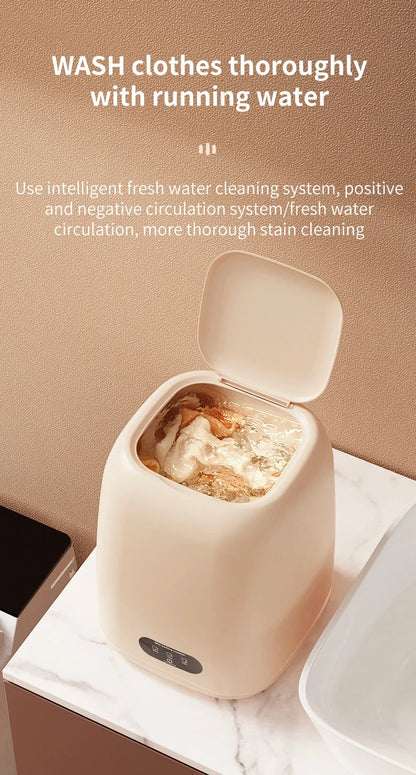 9L Portable Washing Machine Large Capacity Clothes Spin Dryer Bucket Travel Underwear Socks Ultrasonic Mini Washer