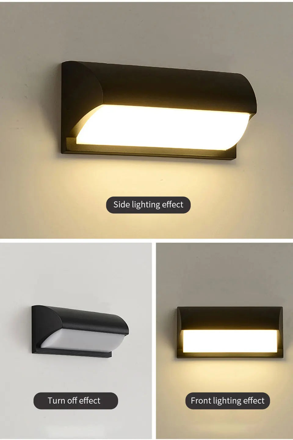 LED Wall Light Motion Sensor light AC85-265V 30W 16W 12W Waterproof Surface Mounted Indoor Wall Lamps Living Room Porch Outdoor