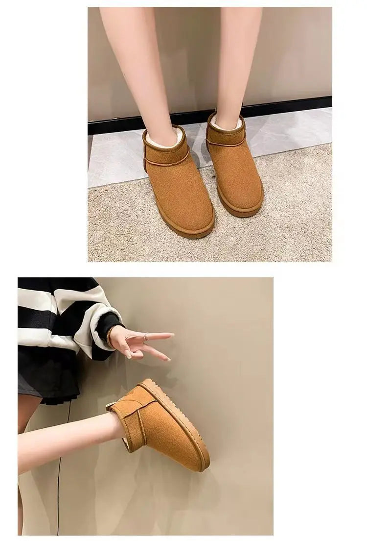 New Winter Women Snow Boots warm Thick cotton shoes Women Casual Waterproof short boots Comfortable anti-skid Flat Botas Zapatos