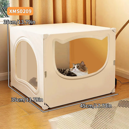 Cat Nest for All Seasons, Semi-Enclosed, Safe, Large Cat Nest Room, Cool and Cool in Summer