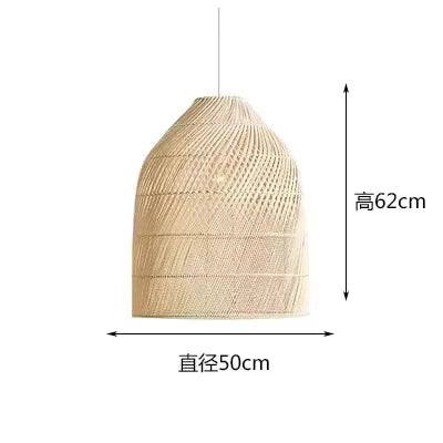 Rattan Pendant Lights Retro Hand-woven Hanging Basket chinese lantern for Dining Room Lights Bedroom Loft kitchen island lights