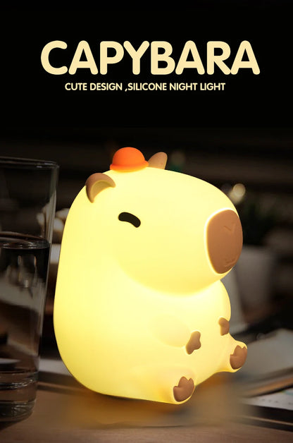 Cute Silicone Capybara Night Light Children&