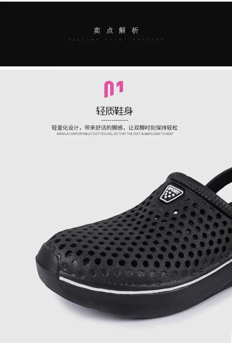 Couple’s EVA Clog Slippers Men Flat Sandals Man Women Summer Slippers Garden Shoes Outdoor Beach Clogs Home Slide Slip-on Shoes