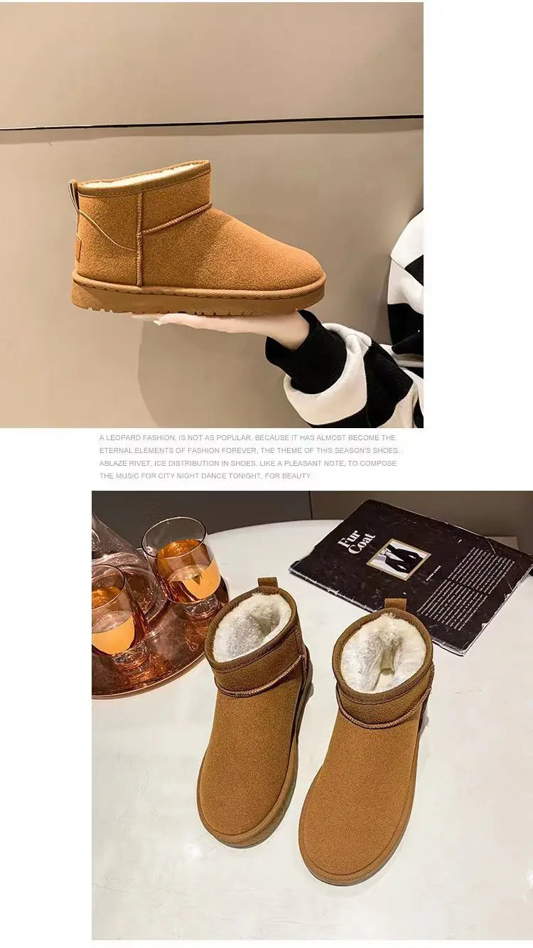 New Winter Women Snow Boots warm Thick cotton shoes Women Casual Waterproof short boots Comfortable anti-skid Flat Botas Zapatos