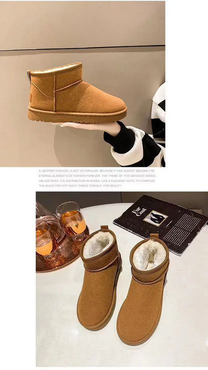 New Winter Women Snow Boots warm Thick cotton shoes Women Casual Waterproof short boots Comfortable anti-skid Flat Botas Zapatos