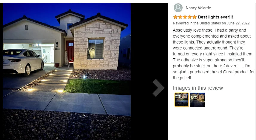 4 Pack Solar Ground Step Lights Waterproof IP68  Auto On/OFF Led Solar Light for Railing Stairs Yard Patio Pathway Driveway Lamp