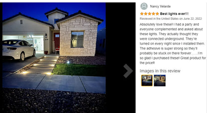 4 Pack Solar Ground Step Lights Waterproof IP68  Auto On/OFF Led Solar Light for Railing Stairs Yard Patio Pathway Driveway Lamp