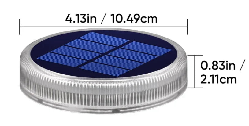 4 Pack Solar Ground Step Lights Waterproof IP68  Auto On/OFF Led Solar Light for Railing Stairs Yard Patio Pathway Driveway Lamp