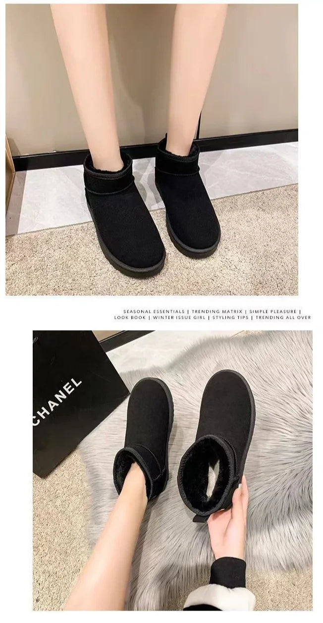New Winter Women Snow Boots warm Thick cotton shoes Women Casual Waterproof short boots Comfortable anti-skid Flat Botas Zapatos