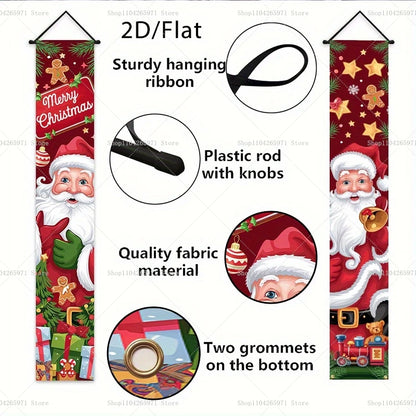 Christmas Door Decoration 2025 Merry Christmas Banner Decor for Home Hanging Xmas Ornament Navidad Happy New Year Gift 2026