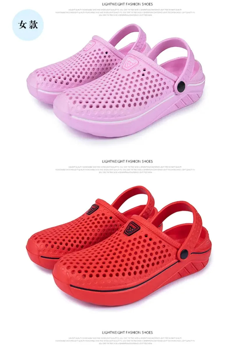 Couple’s EVA Clog Slippers Men Flat Sandals Man Women Summer Slippers Garden Shoes Outdoor Beach Clogs Home Slide Slip-on Shoes