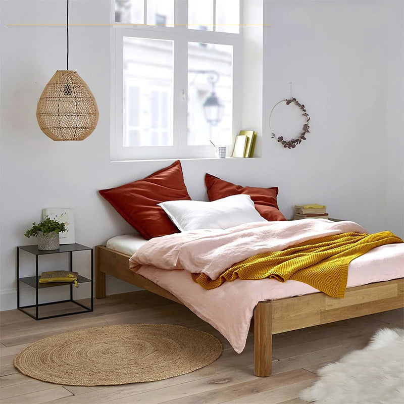 Rattan Pendant Lights Retro Hand-woven Hanging Basket chinese lantern for Dining Room Lights Bedroom Loft kitchen island lights