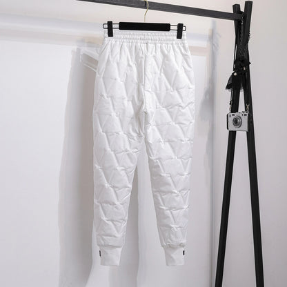 Autumn Winter Down Cotton Pants Women Thick Warm Harem Pants Female Elastic High Waist Casual Loose Trousers Pantalons S-4XL