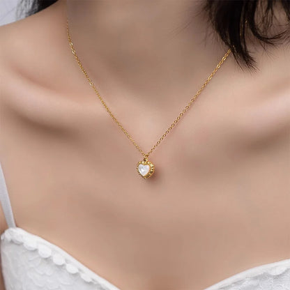 Minimalist Cute Tiny Heart Stars Stacked Choker Necklace Stainless Steel Gold Plated Chain Ladies Women Fashion Delicate Gift