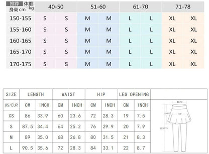 Autumn New Pant Skirt Fake Two Pieces Shark Leggings Women Popular Shaping Yoga Fitness Seamless Sports Leggings Summer