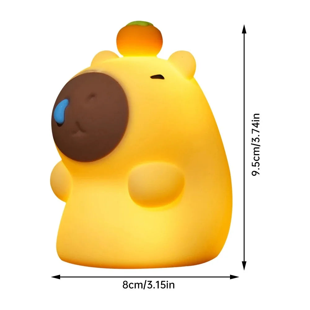 Cute Silicone Capybara Night Light Children&