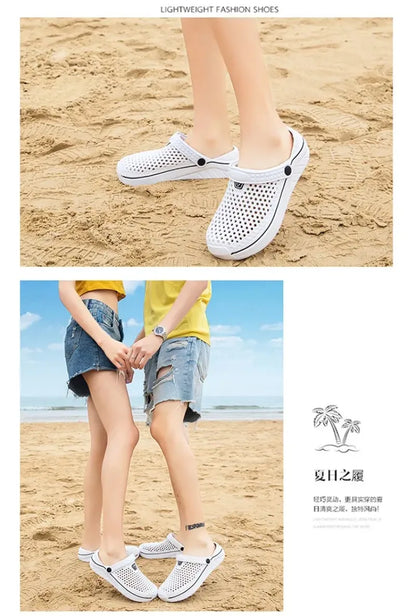 Couple’s EVA Clog Slippers Men Flat Sandals Man Women Summer Slippers Garden Shoes Outdoor Beach Clogs Home Slide Slip-on Shoes